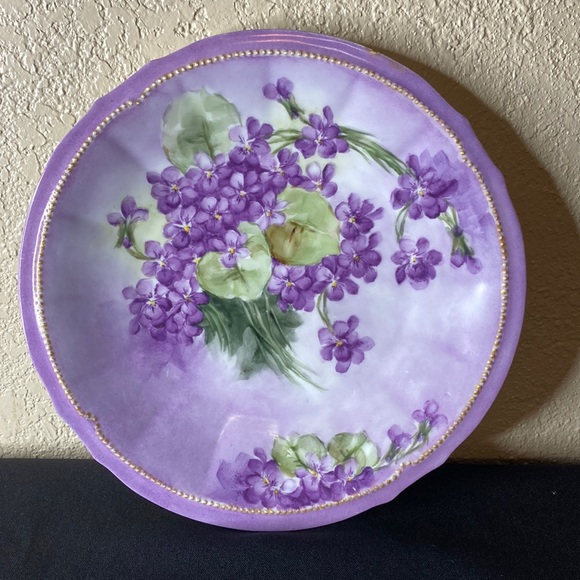 Elite Other - Vintage Violets Limoges Plate ~ Elite France MYG